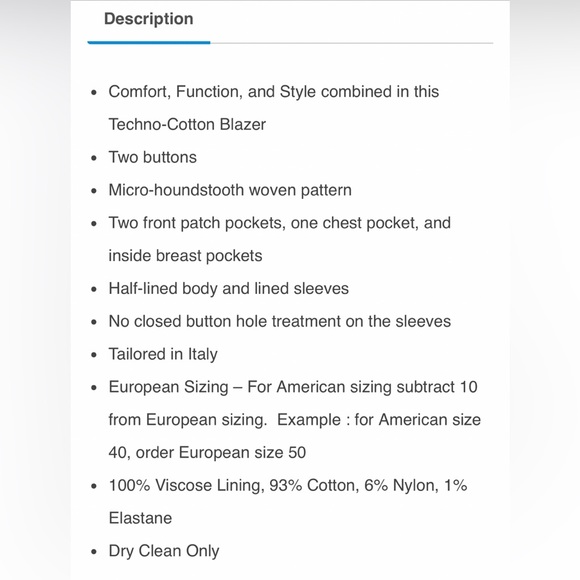 St. Croix men’s woven techno-cotton houndstooth pattern blazer - Picture 6 of 6